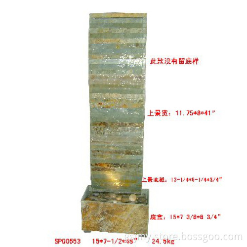 water ripple slate garden fountain w/LED light